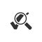 BW icon - Magnifier check mark