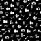 BW Icons - Photography seamless pattern.