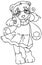 BW - Manga Kid with a Bear Costume