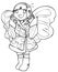BW - Manga Kid with a Butterfly Costume