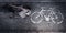 Bycicle lane symbol on bike lane street for speed biker