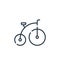bycicle vector icon isolated on white background. Outline, thin line bycicle icon for website design and mobile, app development.