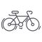 Bycicle vector line icon, sign, illustration on background, editable strokes