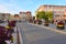 Bydgoszcz center with the old town tenements and Mostowa street at the Brda River