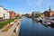 Bydgoszcz city center with the old buildings along the Brda River