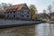 Bydgoszcz, kujawsko-pomorskie / Poland - April, 4, 2019: Museum in an old river building in Central Europe. A stylish house by the