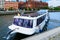 Bydgoszcz, Poland - May 8, 2016; Old Town and tourist boat