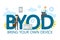 BYOD bring your own device single word banner