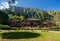 Byodo In buddhist temple under the tall mountain range on Oahu, Hawaii