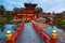 Byodo-in temple with autumn, Uji