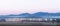 Bystrzyca Klodzka, an evening panorama of the city with the Snieznik Massif in the Sudetes