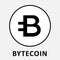 Bytecoin BCN criptocurrency black and white vector logo