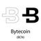 Bytecoin black silhouette