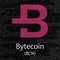 Bytecoin cryptocurrency background