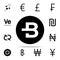 bytecoin icon. Crepto currency icons universal set for web and mobile
