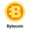 Bytecoin icon, flat style