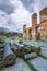 The byzantine basilica of Agios Achilios Saint Achilles, in Small Prespa lake, Greece.