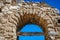 Byzantine church stone arch detail