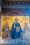 Byzantine mosaic of Jesus Christ on throne with Empress Zoe and Emperor Constantine IX Monomachus in Hagia Sophia Istanbul,