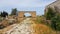 Byzantine road. Roman archaeological remains in Tyre. Tyre is an ancient Phoenician city. Tyre, Lebanon