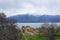 Byzantine ruins in Agios Achilios island, Small Prespa lake, Florina, Greece