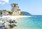 Byzantine Tower of Ouranoupolis, Athos peninsula, Chalkidiki, Greece