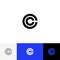 C in circle vector. Minimalism logo, icon, symbol, sign from letter c in circle line.