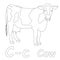 C for Cow Coloring Page