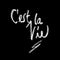 C`est la vie. chalk lettering on black