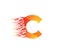C Fire Creative Alphabet Logo Design Concept