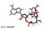 C-GMP-AMP, 2`,3` cGAMP, cyclic guanosine monophosphate-adenosine monophosphate molecule. Molecular model