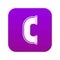 C joint pipe icon digital purple