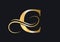 C Letter Initial Luxurious Logo Template. Premium C Logo Golden Concept. C Letter Logo with Golden Luxury Color and Monogram