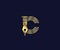 C letter Lawyer logo with creative Design Gold Color