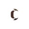 c logo letter brown icon vector design element