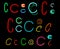 C Neon Letters