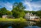 The C & O Canal, and Great Falls Tavern Visitor Center, at Chesapeake & Ohio Canal National Historical Park, Maryland.