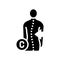 c-shaped scoliosis glyph icon vector illustration