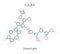 C14H18N2O5 aspartame molecule