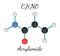 C3H5NO acrylamide molecule