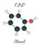 C6H6O phenol molecule