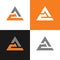 CA or AC letter triangle logo design template - Vector