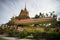 Ca Mau, Vietnam - Dec 6, 2016: Big lying Buddha statue at Khmer Monivongsa Bopharam pagoda in Ca Mau city, South Vietnam