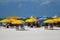 Cabanas on beach