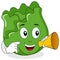 Cabbage Character Holding a Megaphone