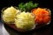 The cabbage is chopped and prepared to serve as a salad along with other healthy vegetables