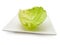 Cabbage leaf at plate