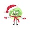 Cabbage Santa character with happy emotion