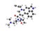 Cabergoline drug, chemical structure. Used in Parkinson\'s diseas