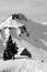 A cabin buried in heavy snow up at Mt. Baker Ski Resort